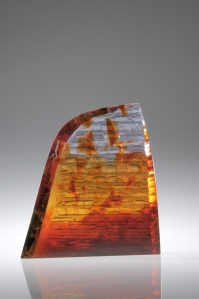 Peter Bremers, Rim Rock Curve, 2014, Kiln-cast glass, 14x12x3